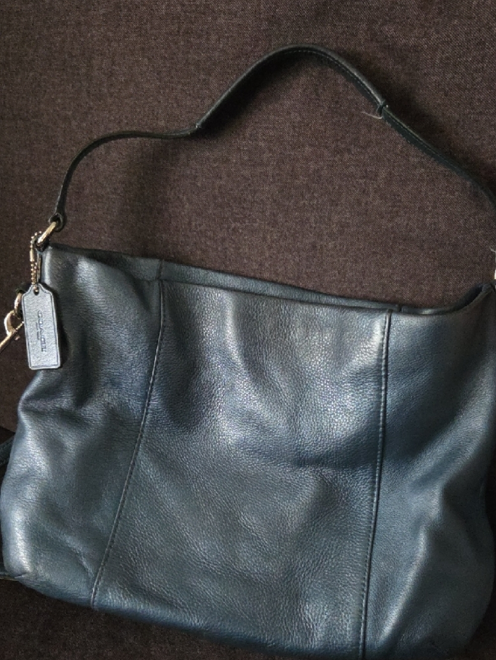 Coach Blue Pebble Leather Crossbody Bag - Picture 3 of 7